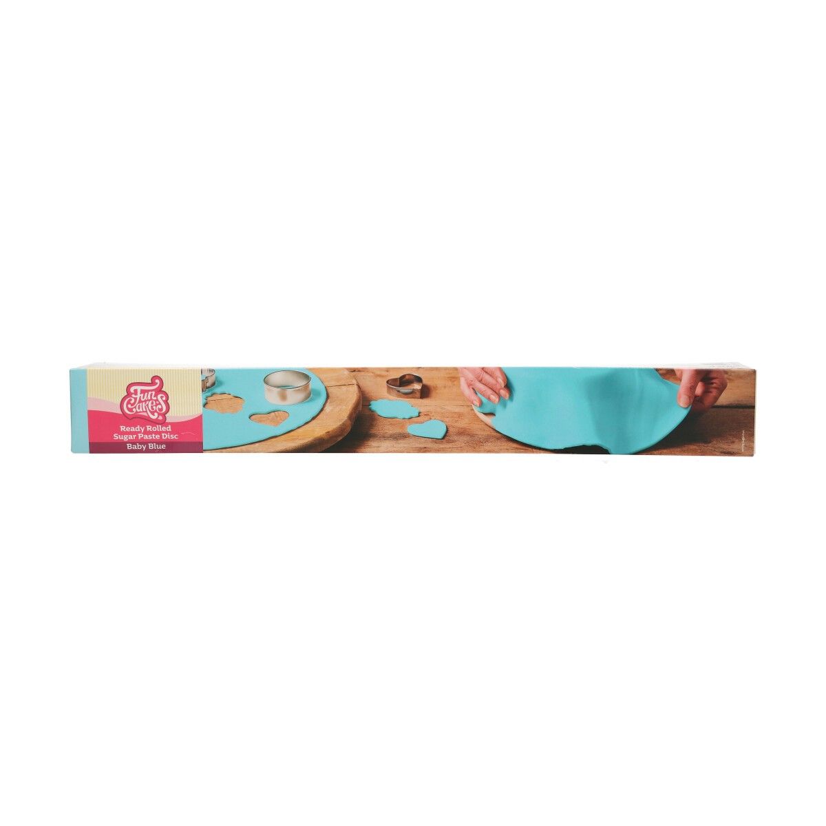 Ausgerollte Fondantdecke Baby Blue / Babyblau 430 g Ausgerollte Fondantdecke Baby Blue / Babyblau 430 g