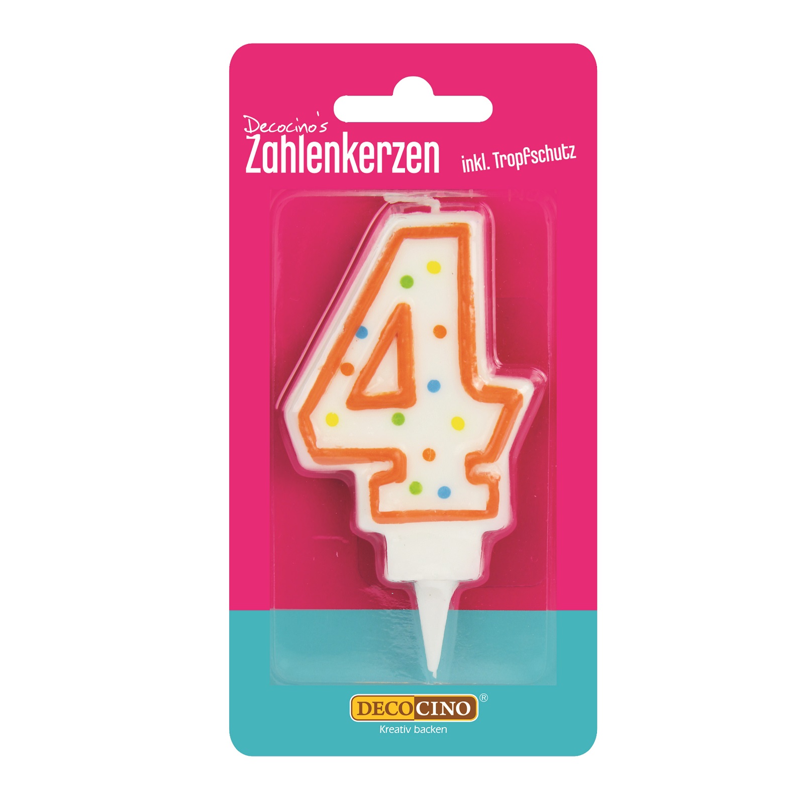 Zahlenkerze 4 Zahlenkerze 4