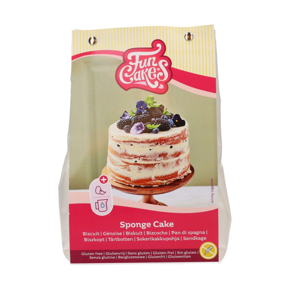 Sponge Cake Backmischung 500 g, Glutenfrei Sponge Cake Backmischung 500 g, Glutenfrei