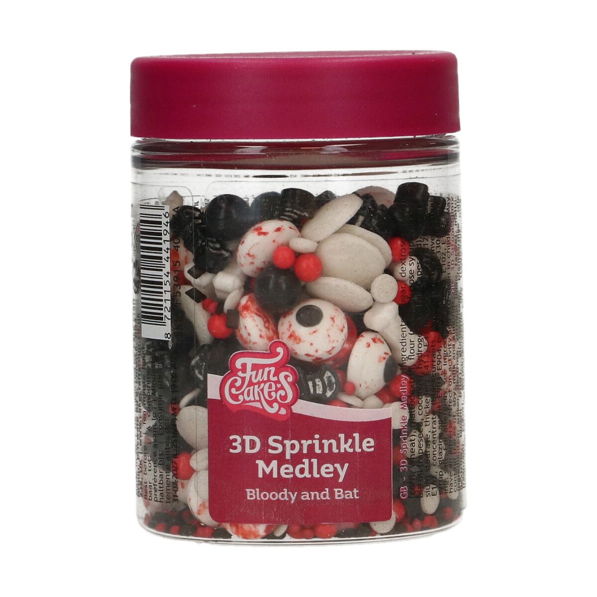 Halloween 3D Sprinkley Medley Bloody and Bat 70 g Halloween 3D Sprinkley Medley Bloody and Bat 70 g