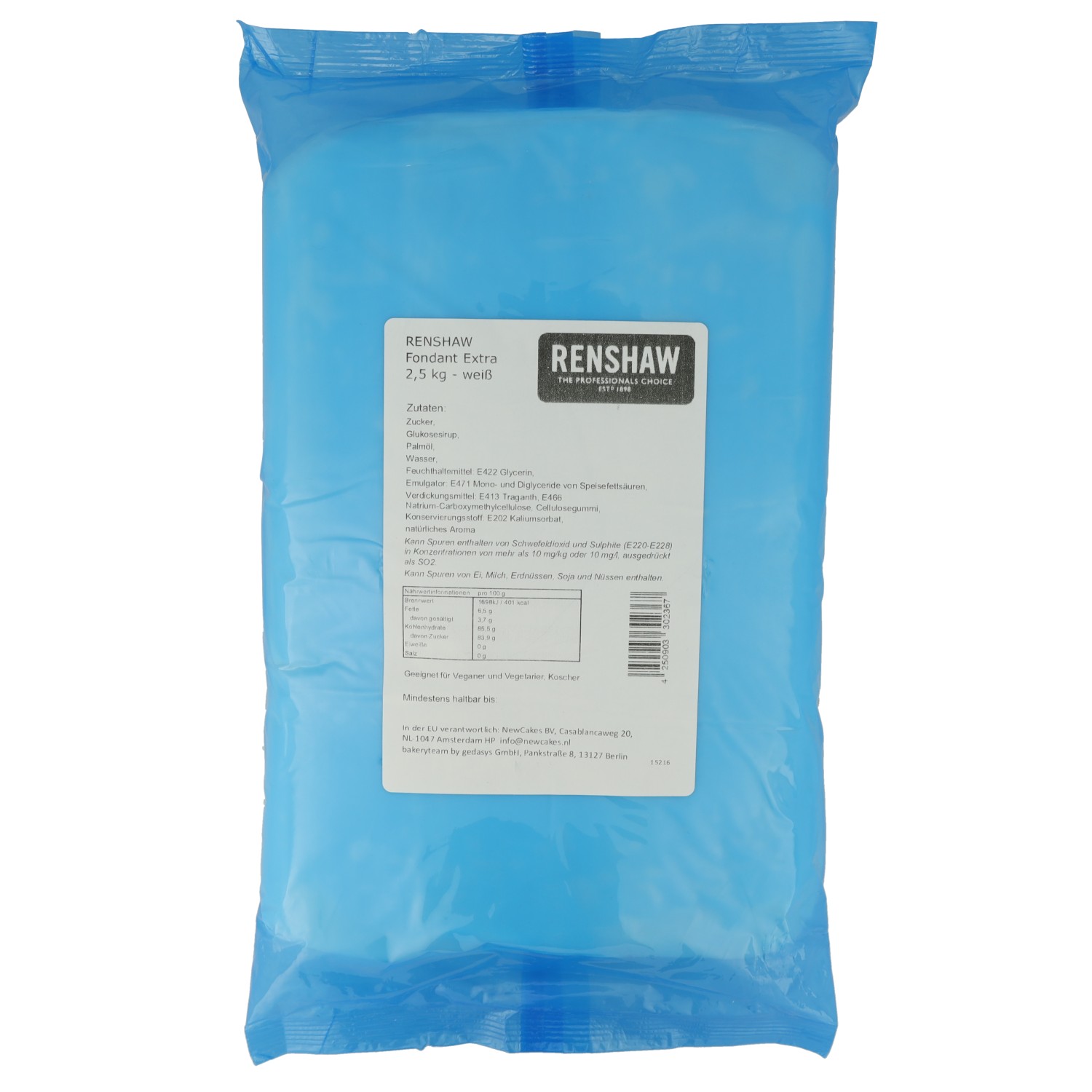 Fondant Extra 2,5 kg - weiß Fondant Extra 2,5 kg - weiß