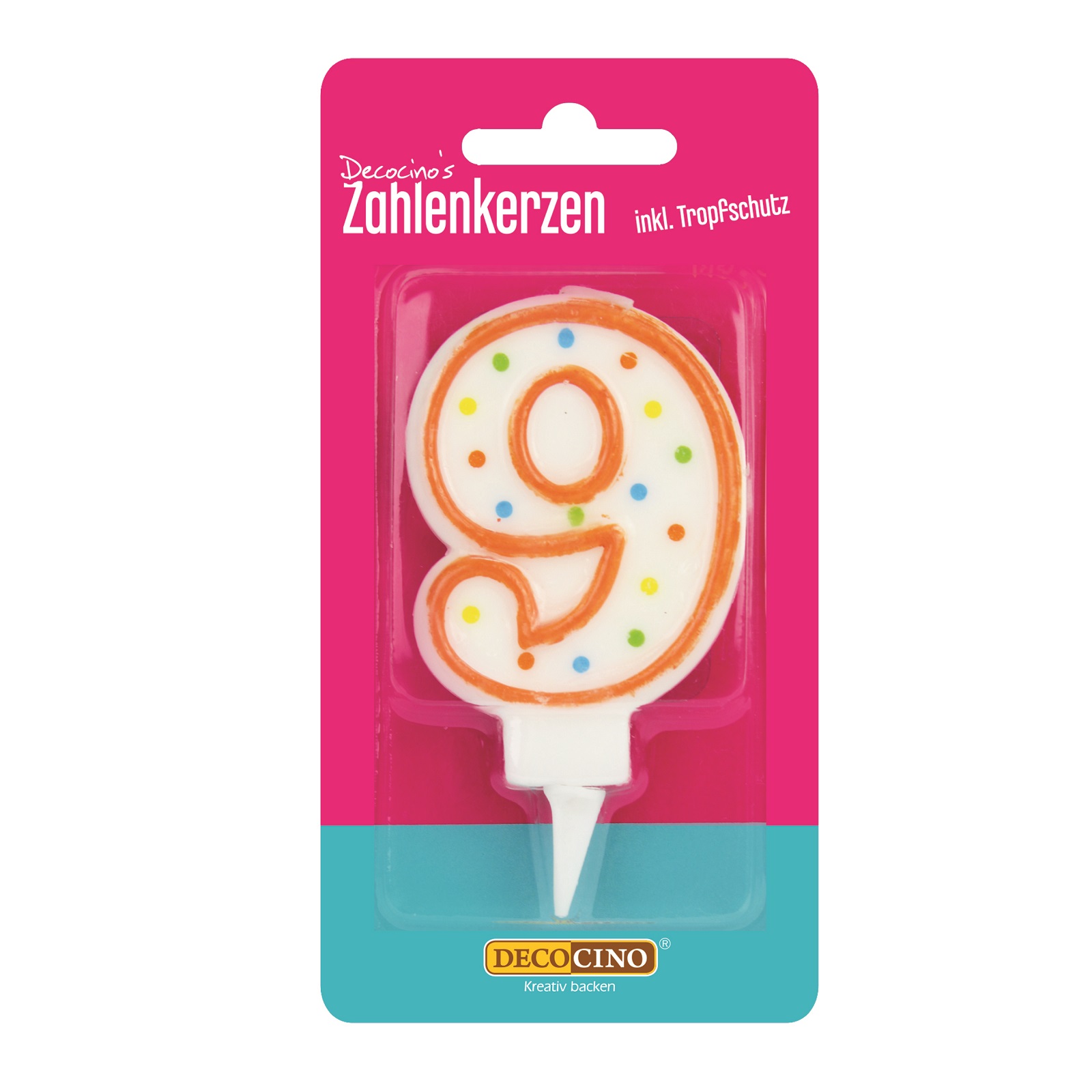 Zahlenkerze 9 Zahlenkerze 9