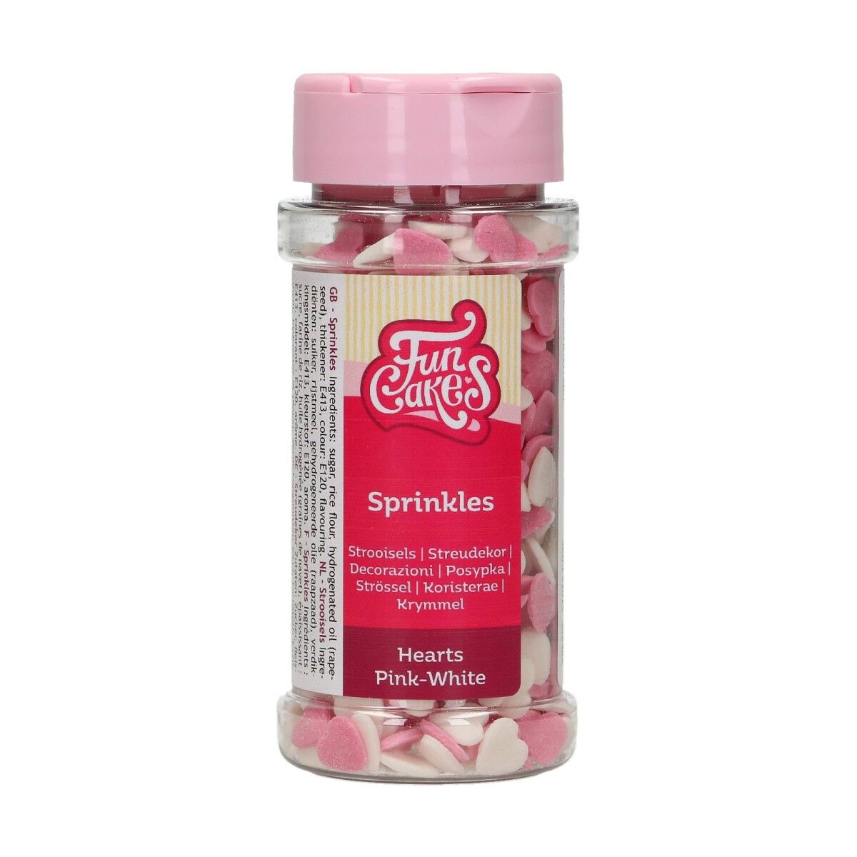 Streudekor Herzen Rosa / Weiß 60 g Streudekor Herzen Rosa / Weiß 60 g