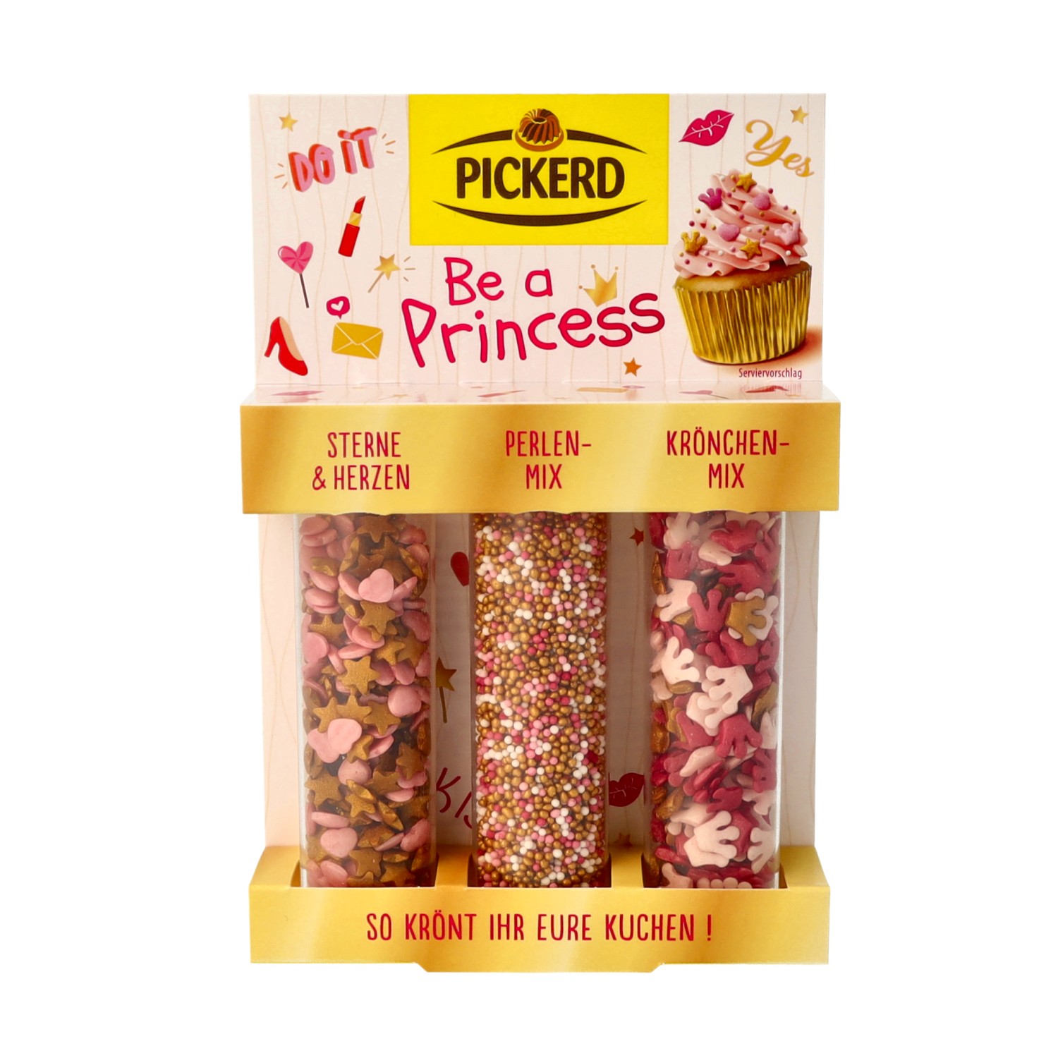 3er Set Dekor-Streusel Be a Princess 77 g 3er Set Dekor-Streusel Be a Princess 77 g