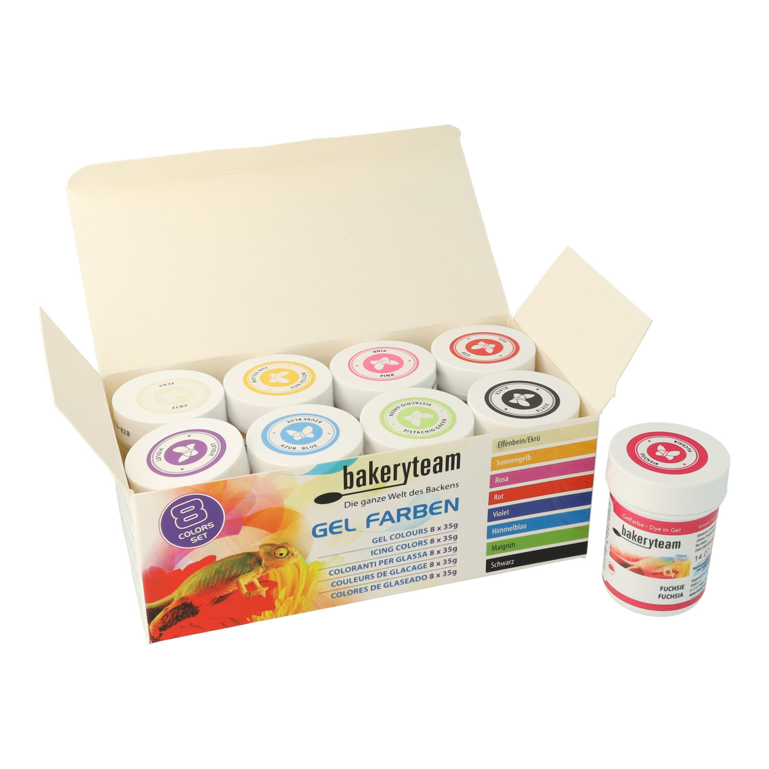 2-14003-bakeryteam Lebensmittelfarben Set 8x35g + Fuchsia-2