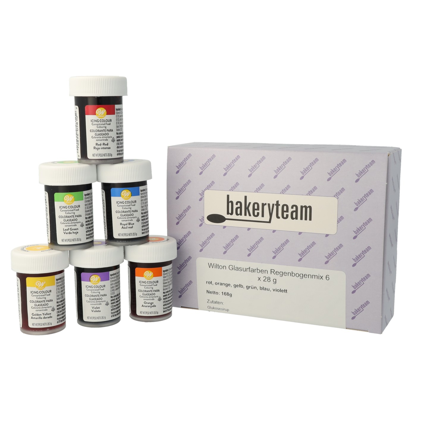 Glasurfarben Regenbogenmix 6 x 28 g Glasurfarben Regenbogenmix 6 x 28 g