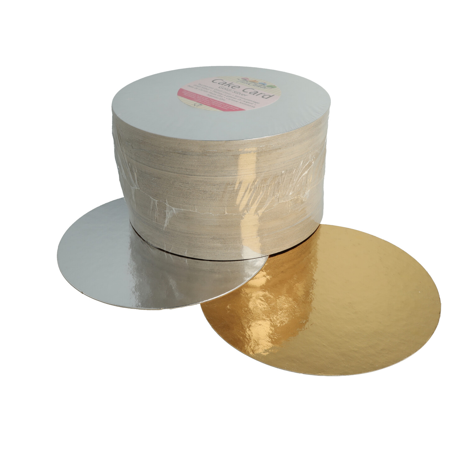 Cake Boards silver/gold Rund 20cm 100 Stück Cake Boards silver/gold Rund 20cm 100 Stück