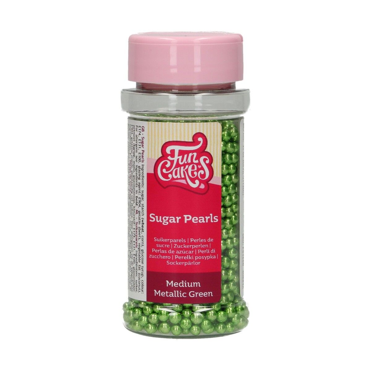 Sugar Pearls Medium (4mm) Metallic Grün 80 g Sugar Pearls Medium (4mm) Metallic Grün 80 g