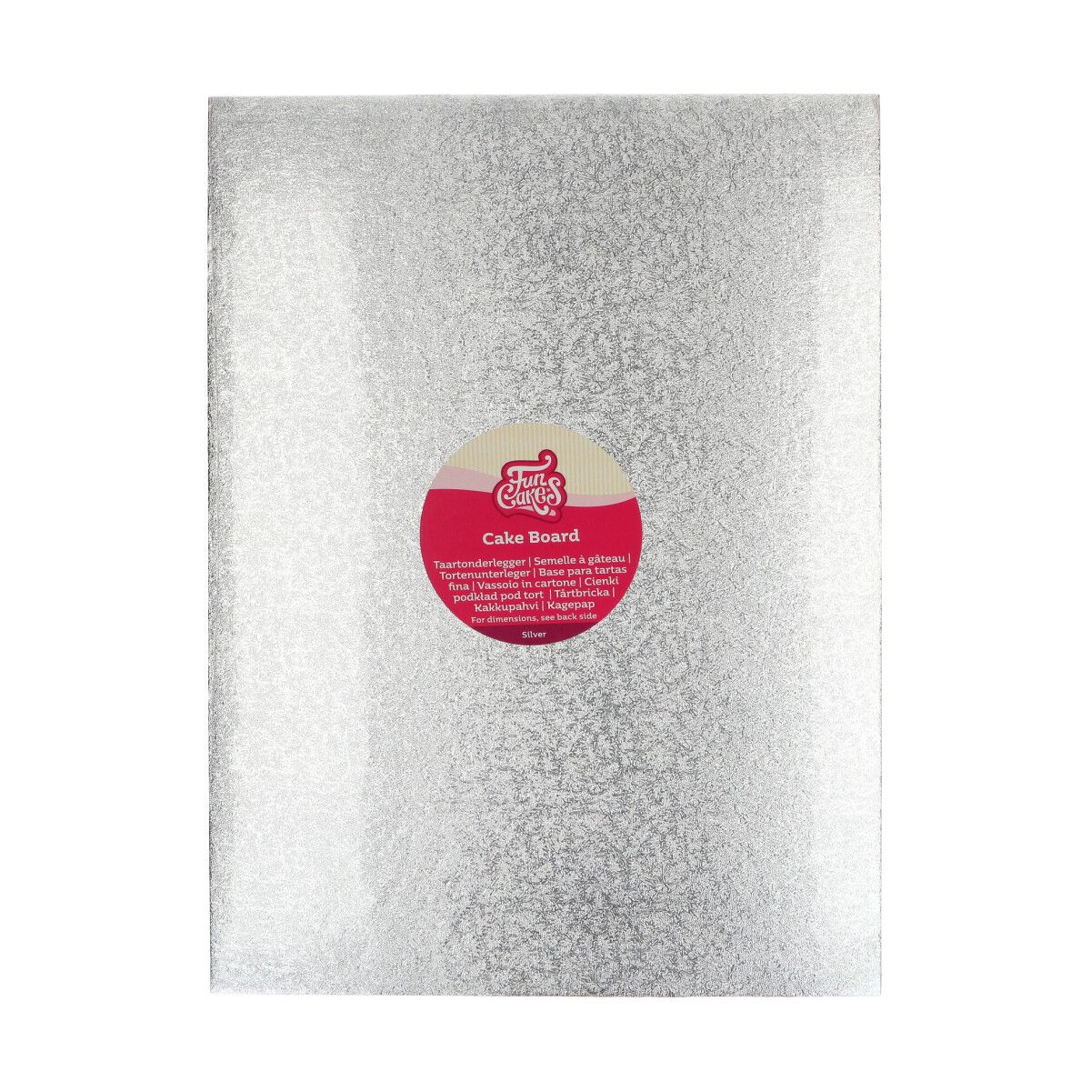 Cake Board silber länglich 40,5 x 30,5 cm Cake Board silber länglich 40,5 x 30,5 cm