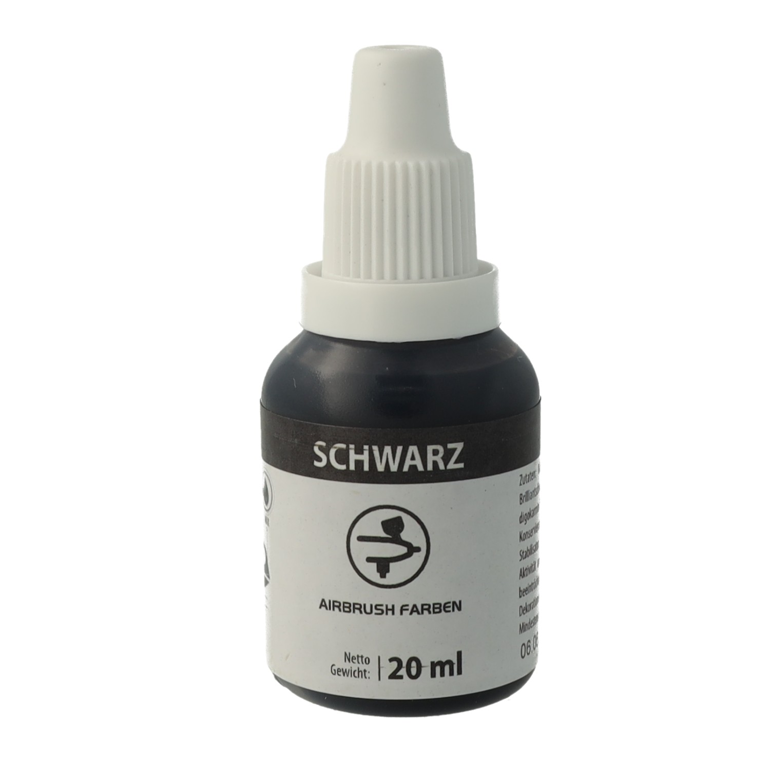 Lebensmittelfarben Airbrush Schwarz / Black 20 ml Lebensmittelfarben Airbrush Schwarz / Black 20 ml