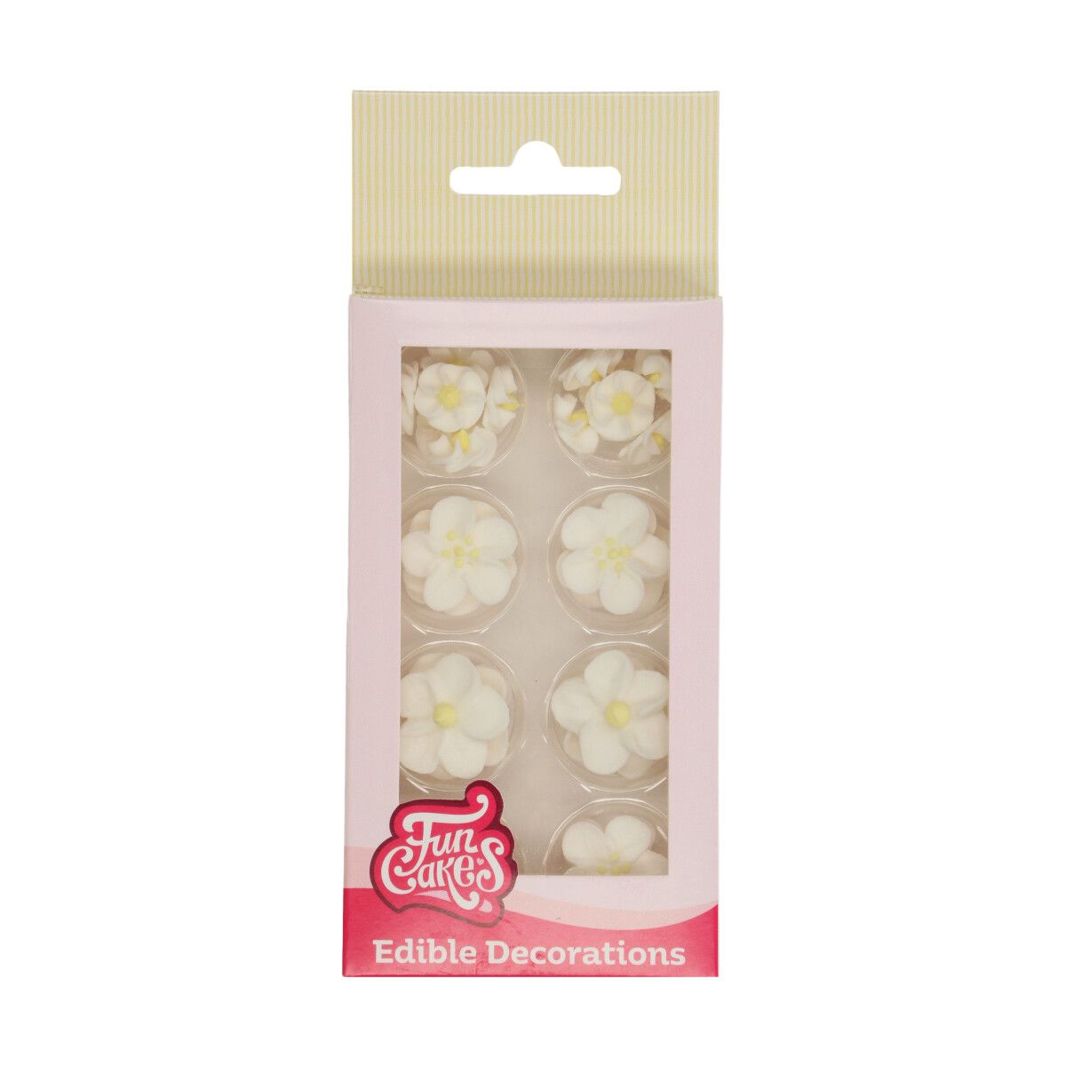 Zuckerdekor Blumen-Mix Weiß/Gelb Set/32 Zuckerdekor Blumen-Mix Weiß/Gelb Set/32