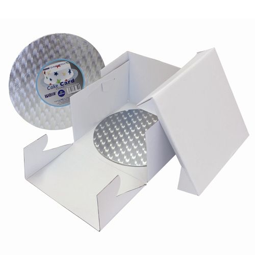 Cake Box & Round Cake Board (3mm) 20x20x15 cm Cake Box & Round Cake Board (3mm) 20x20x15 cm