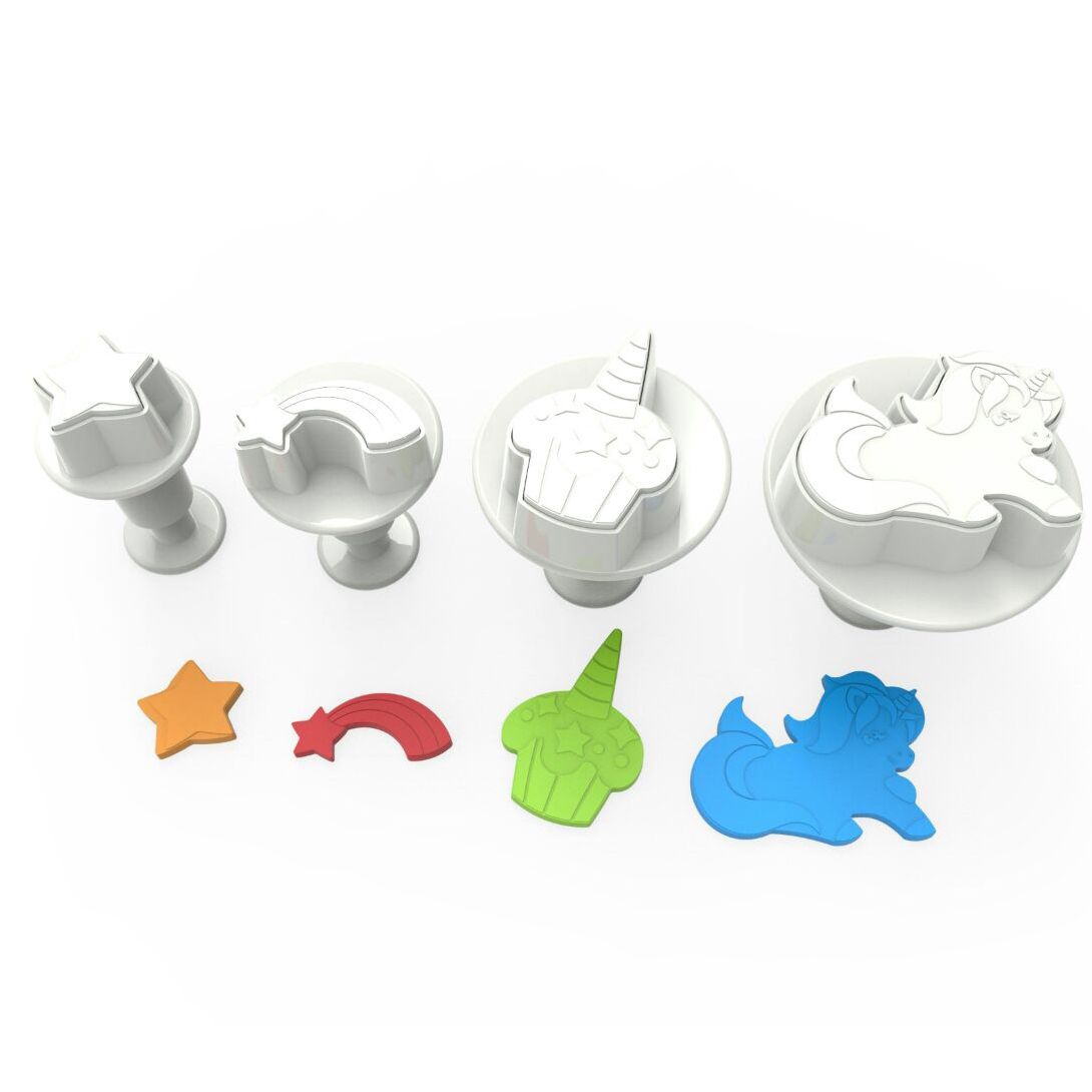 Ausstecher Plungers Unicorn - Einhorn 4er Set Ausstecher Plungers Unicorn - Einhorn 4er Set