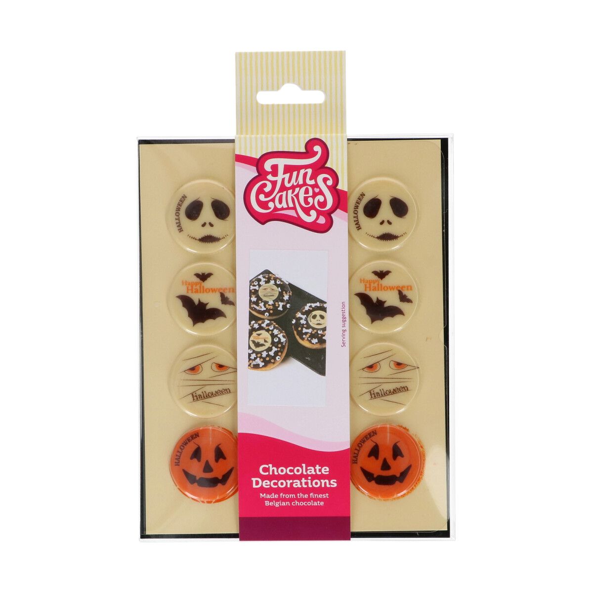 Schokoladendekorationen Halloween Ø 3,8 cm Set/12 Schokoladendekorationen Halloween Ø 3,8 cm Set/12