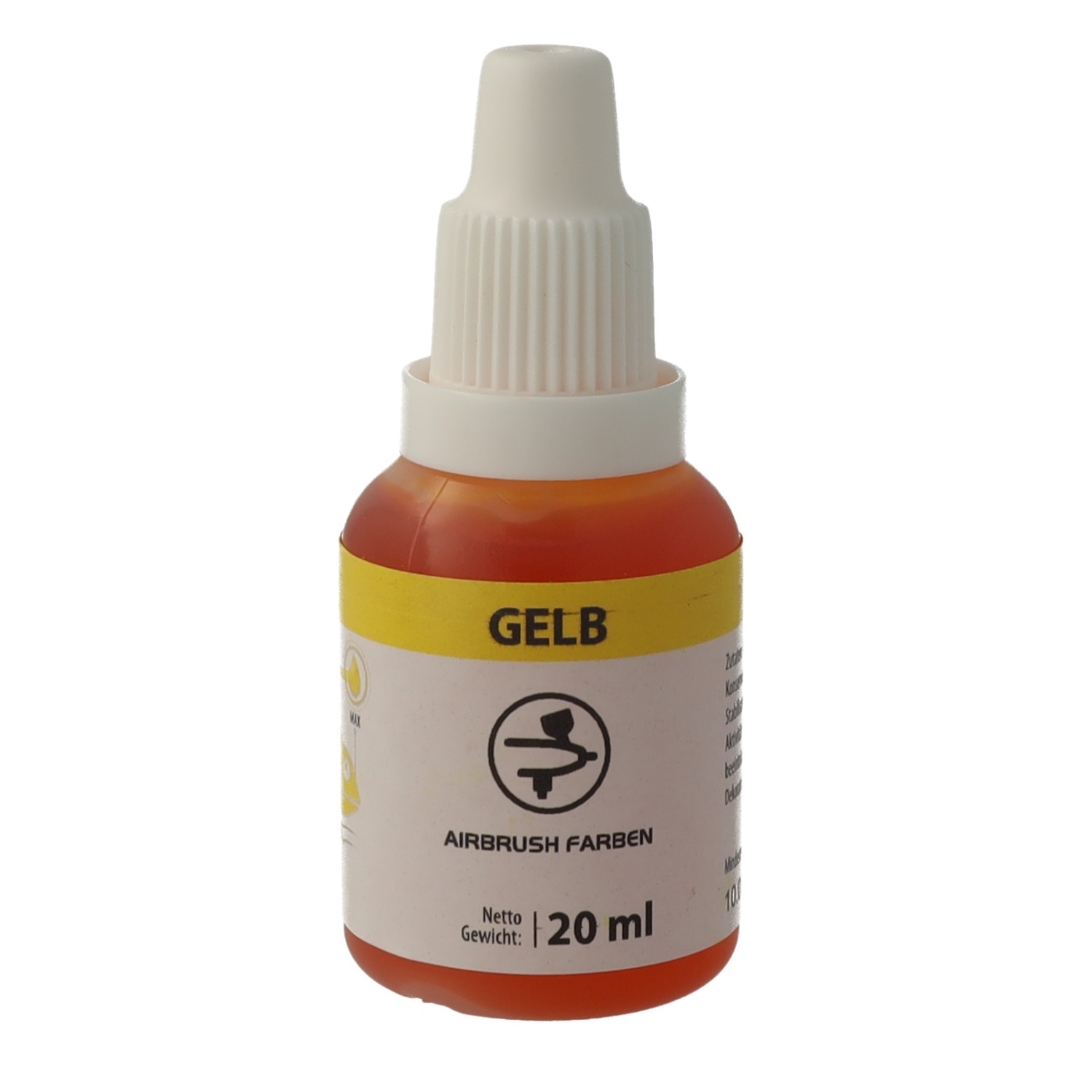 Lebensmittelfarben Airbrush Gelb / Yellow 20 ml Lebensmittelfarben Airbrush Gelb / Yellow 20 ml