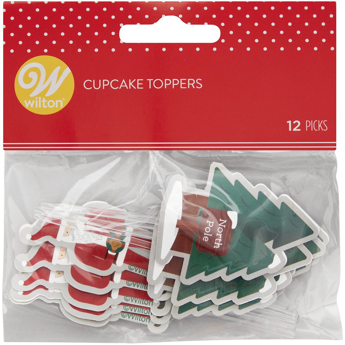 Cupcake Topper/ Treat Picks Weihnachtsmann pk/ 12 St Cupcake Topper/ Treat Picks Weihnachtsmann pk/ 12 St