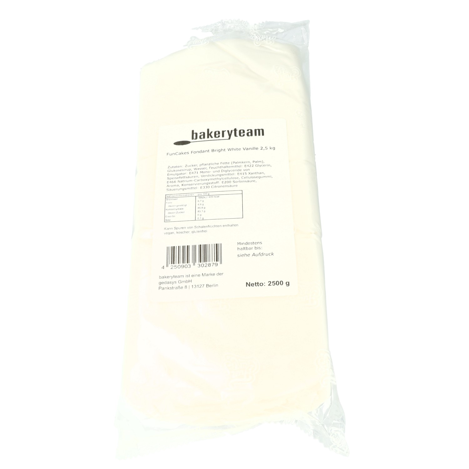Fondant Bright White / Weiss 2,5 kg Fondant Bright White / Weiss 2,5 kg
