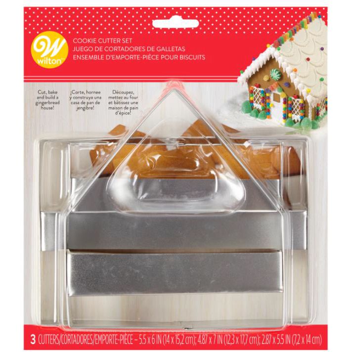 3D Lebkuchenhaus Ausstecher Set/3 3D Lebkuchenhaus Ausstecher Set/3