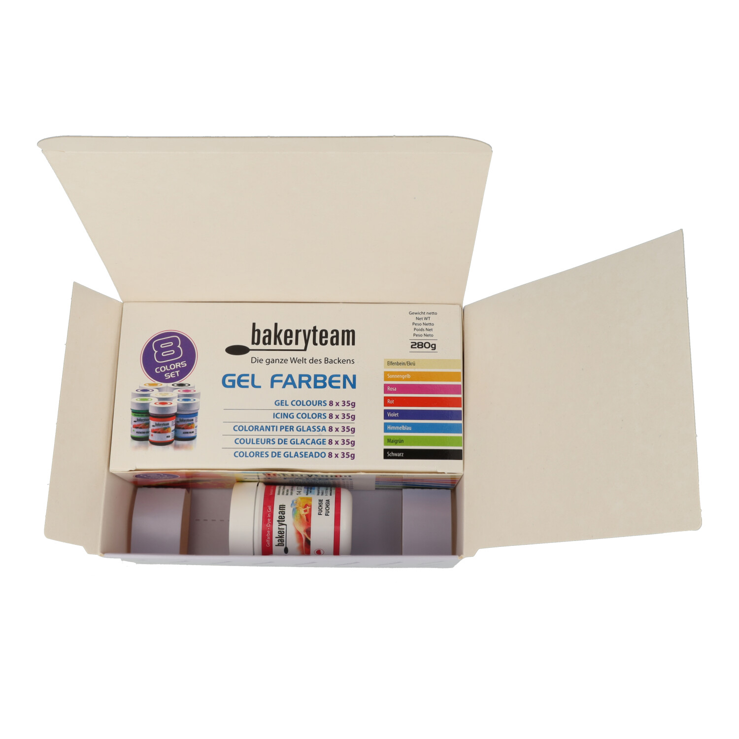 3-14003-bakeryteam Lebensmittelfarben Set 8x35g + Fuchsia-1
