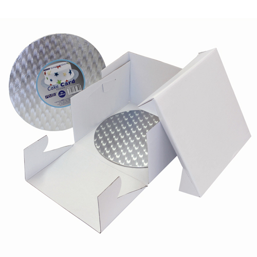 Cake Box & Round Cake Board (3mm) 22,5x22,5x15cm Cake Box & Round Cake Board (3mm) 22,5x22,5x15cm