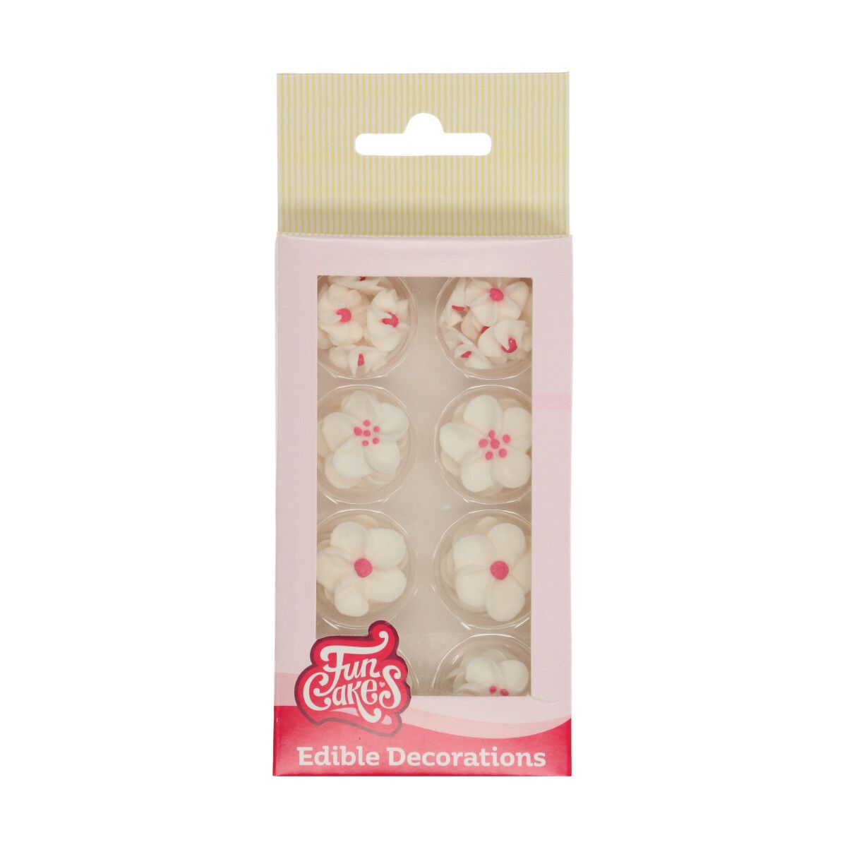Zuckerdekor Blumen-Mix Weiß/Rosa Set/32 Zuckerdekor Blumen-Mix Weiß/Rosa Set/32