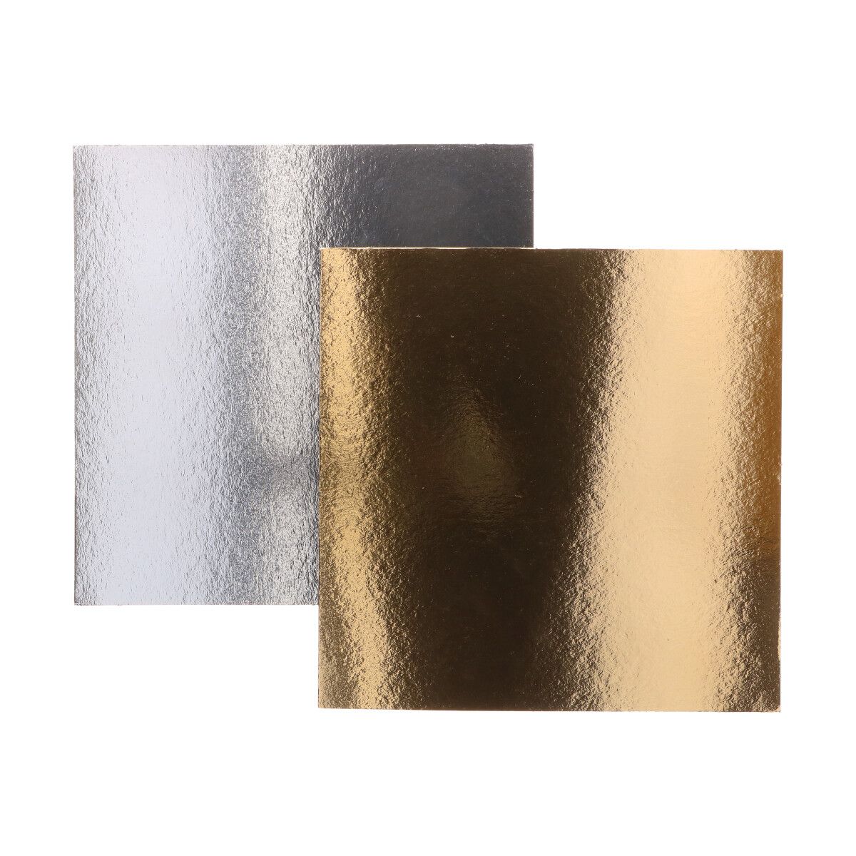 Cake Boards silver/gold Quadrat 25 cm  3 Stück