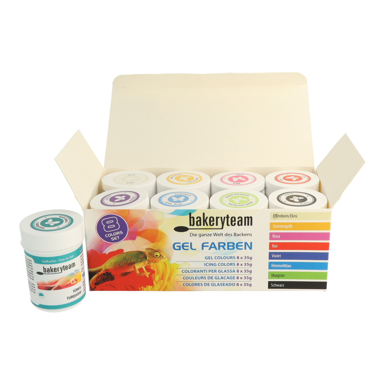 2-14002-bakeryteam Lebensmittelfarben Set 8x35g + Türkis-3