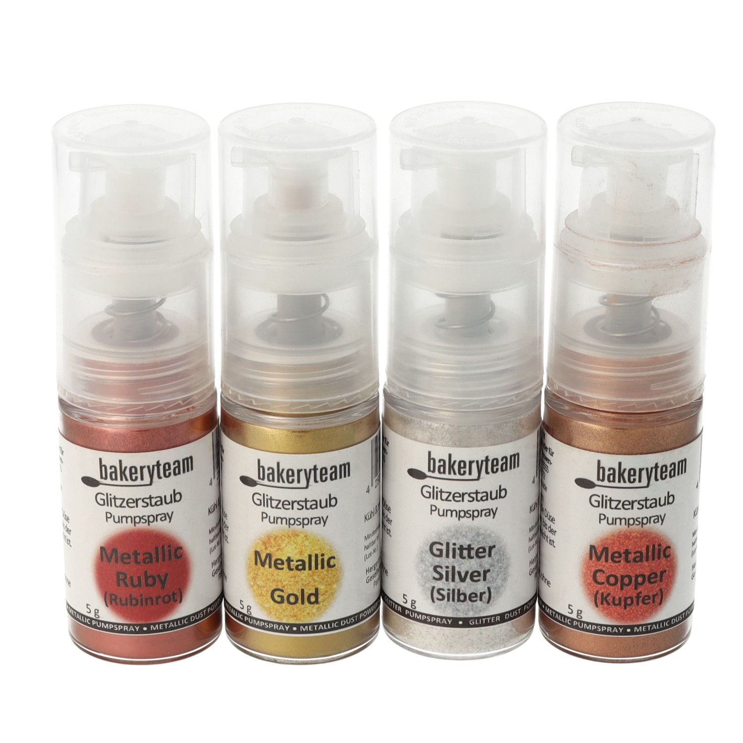Glitzerstaub Dust Pump-Puder 4er Set 20 g