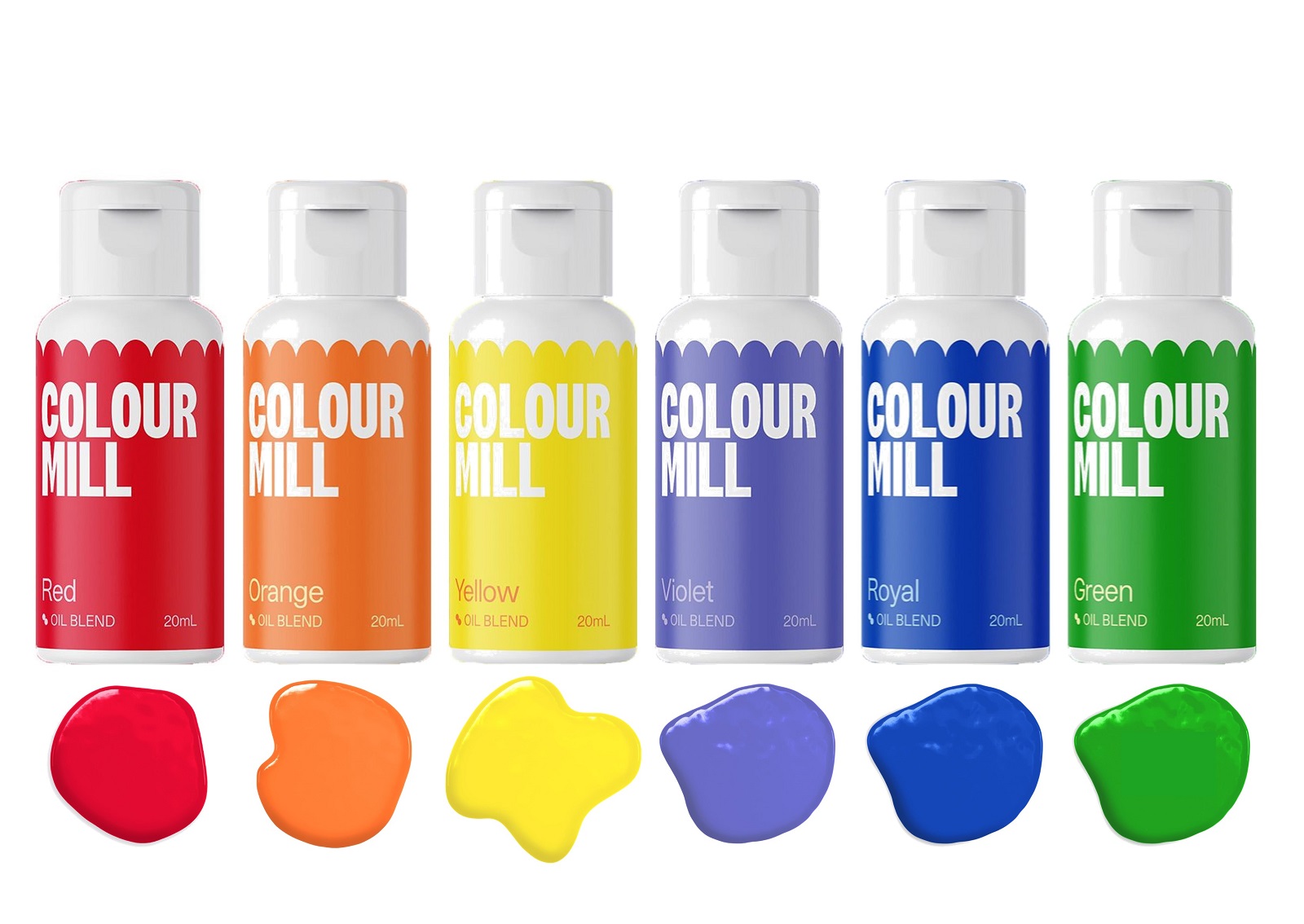 Öl Lebensmittelfarbe Regenbogenmix 6 x 20 ml Öl Lebensmittelfarbe Regenbogenmix 6 x 20 ml