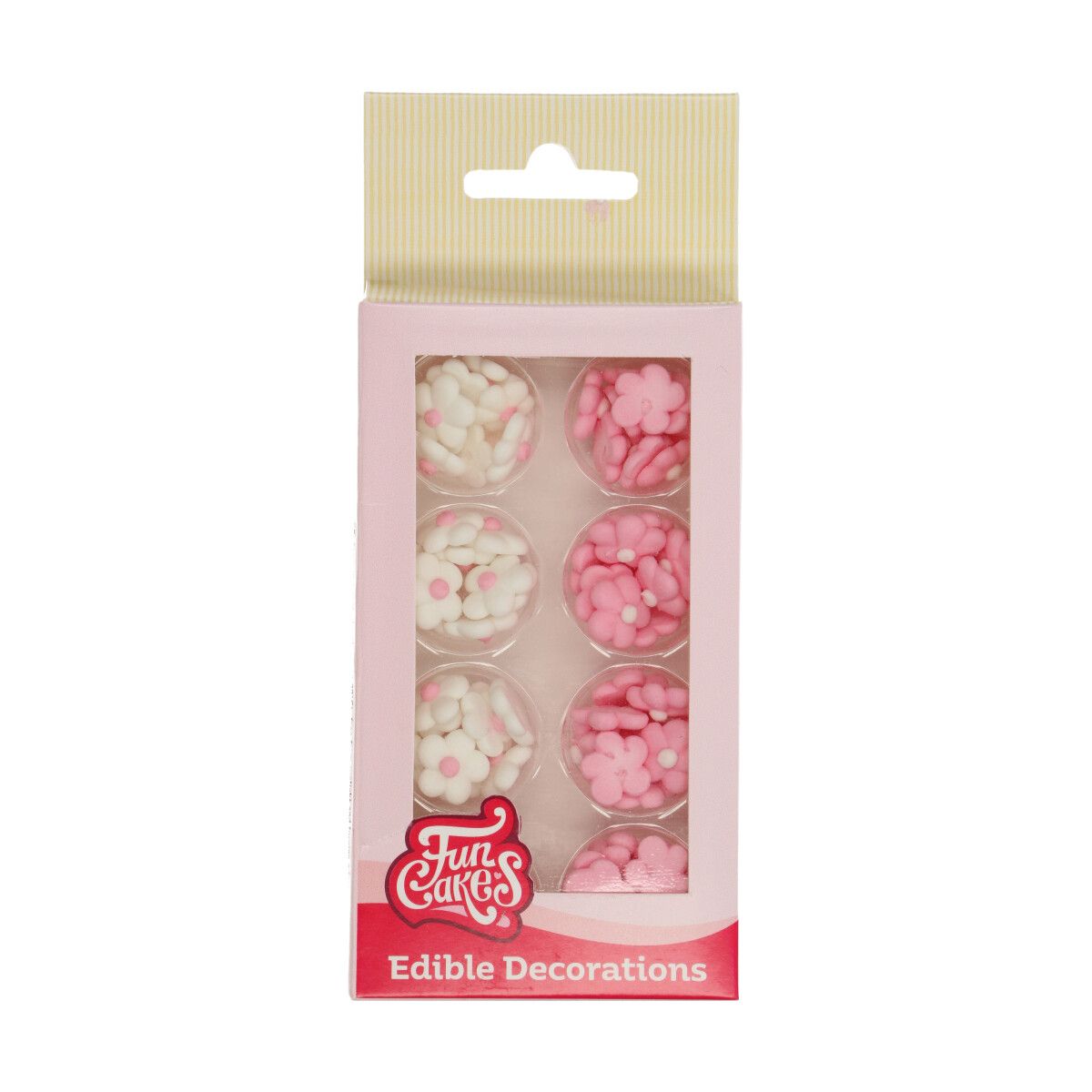 Zuckerdekor Mini-Blumen Mix Weiß/Rosa Set/64 Zuckerdekor Mini-Blumen Mix Weiß/Rosa Set/64