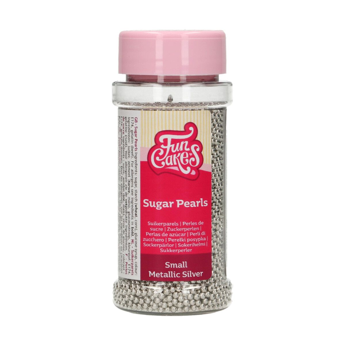 Sugar Pearls Small (2 mm) Metallic Silber 80 g Sugar Pearls Small (2 mm) Metallic Silber 80 g