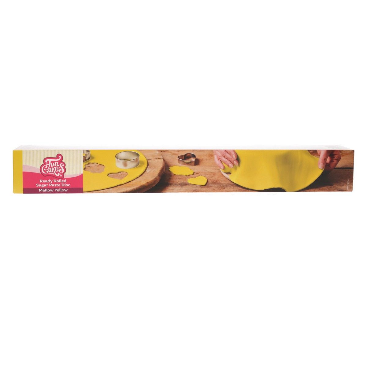 Ausgerollte Fondantdecke Mellow Yellow / Gelb 430 g Ausgerollte Fondantdecke Mellow Yellow / Gelb 430 g