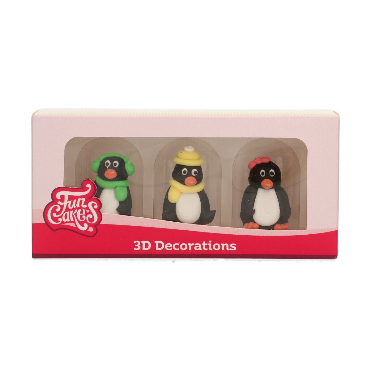 Zucker Dekorationen 3D Penguin Set/3 Zucker Dekorationen 3D Penguin Set/3